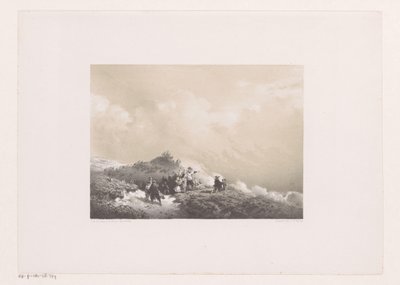 People in the Dunes Watching a Ship in Distress by Frans Arnold Breuhaus de Groot