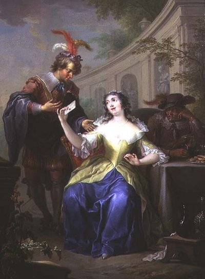 Allegories of Unequal Love (a pair) by Frans Christoph Janneck