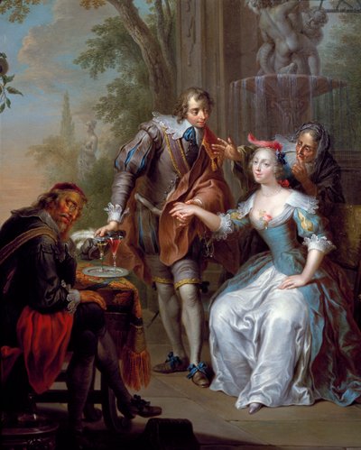 Galant scene, by Franx Christoph Janneck by Frans Christoph Janneck