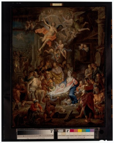 The Adoration Of The Shepherds by Frans Christoph Janneck