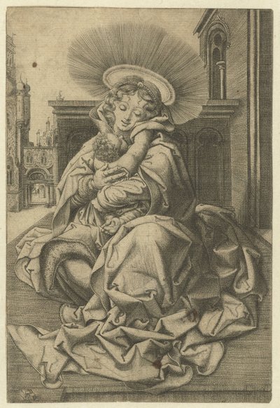Madonna with Child in a Garden by Frans Crabbe van Espleghem