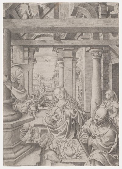 The Adoration of the Shepherds by Frans Crabbe van Espleghem