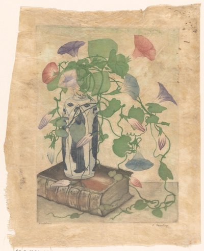Bindweed in an Earthenware Vase by Frans Everbag (signed by artist)