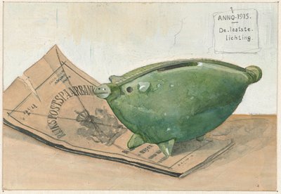 Piggy Bank and Savings Book by Frans Everbag