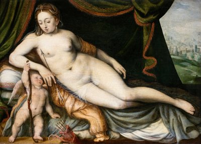 Venus and Cupid by Frans Floris I