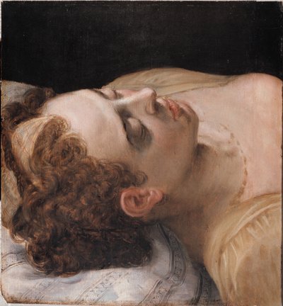 Study head of a lying woman by Frans Floris the Elder