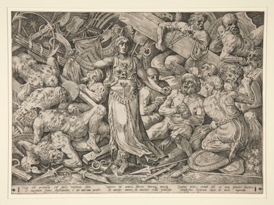 Victoria Surrounded by Prisoners and Trophies by Frans Floris the Elder