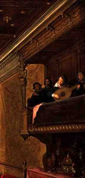 (detail) of the musicians from Salome Presenting the Head of St. John the Baptist to King Herod by Frans Francken