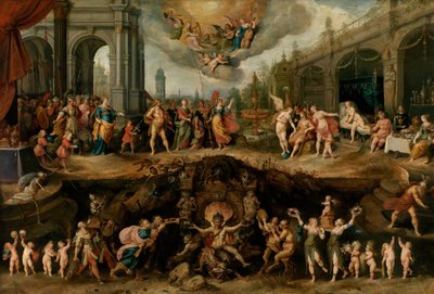 Man Having to Choose between the Virtues and Vices, 1635 by Frans Francken the Younger