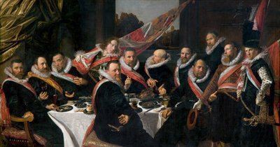 A Banquet of the Officers of the St. George Militia Company by Frans Hals