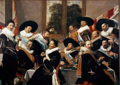Banquet of the Officers of the Corps of Saint Adrien of Haarlem by Frans Hals
