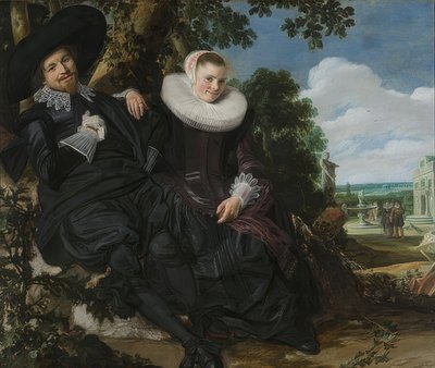 Portrait of a Couple, likely Isaac Abrahamsz Massa and Beatrix van der Laen. Around 1622 by Frans Hals