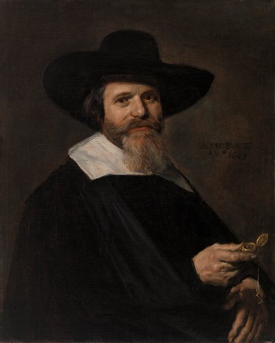 Portrait of a Man Holding a Watch by Frans Hals