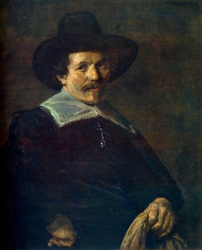 Portrait of a Man holding Gloves by Frans Hals