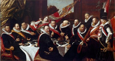 The Banquet of the Officers of the Corps of Archers of Saint George of Haarlem. Painting by Franz Hals 1616. Haarlem, Frans Hals Museum, Holland by Frans Hals