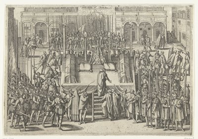 The Scaffold After the Beheading of Egmond and Horne, 1568 by Frans Hogenberg (attributed to)