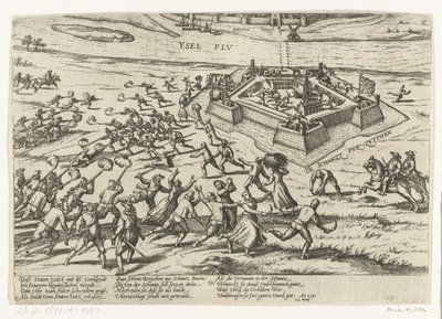 Capture of the Sconce at Zutphen, 1591 (Series: Dutch and Foreign Events, 1587-1612) by Frans Hogenberg (workshop of)