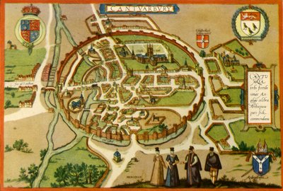 Plan of Canterbury in the Sixteenth Century, 1943 by Frans Hogenberg
