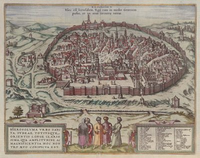 The Jerusalem Map by Frans Hogenberg