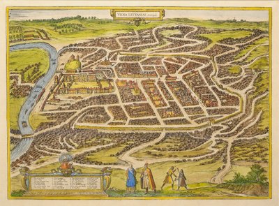 Vilnius from Urbium Praecipuarum Mundi Theatrum Quintum by Georg Braun by Frans Hogenberg