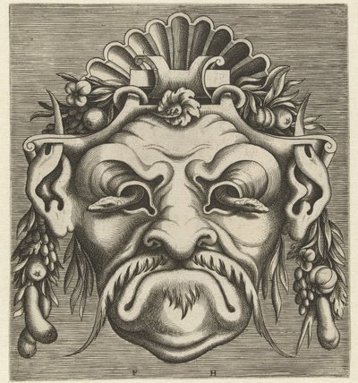Mask with Two Snakes Emerging from the Eye Sockets by Frans Huys