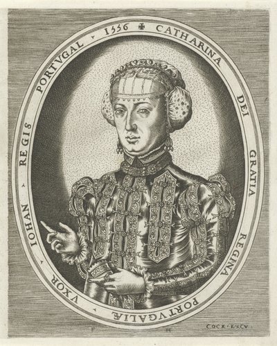 Portrait of Catherine of Habsburg, Portraits of Kings, Queens, Princes and Princesses (series title) by Frans Huys