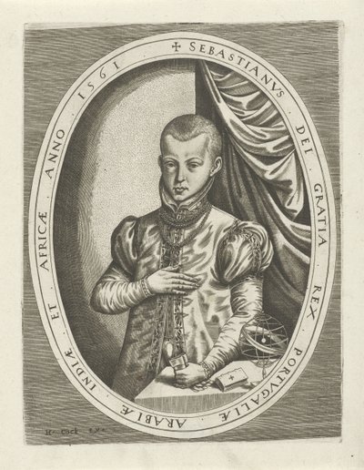 Portrait of Sebastian I of Portugal (Portraits of Kings, Queens, Princes, and Princesses series) by Frans Huys
