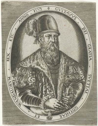 Portrait of King Gustav I of Sweden (Portraits of Kings, Queens, Princes, and Princesses) by Frans Huys