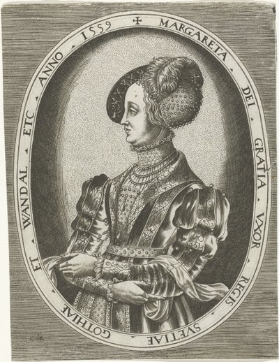 Portrait of Queen Margaret Leijonhufvud of Sweden by Frans Huys