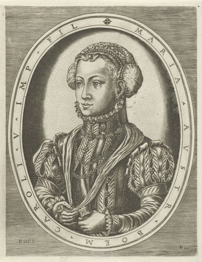 Portrait of Queen Maria of Bohemia (Portraits of Kings, Queens, Princes, and Princesses) by Frans Huys