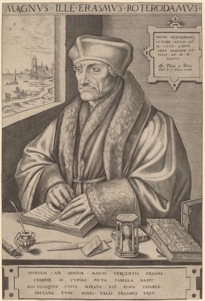 Erasmus of Rotterdam by Frans Huys after Hans Holbein the Younger