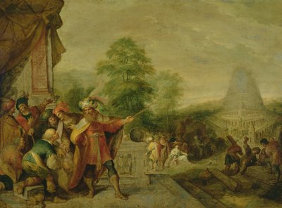 The Building of the Tower of Babel by Frans II Francken