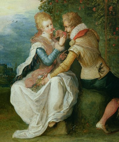 Two Lovers in a Garden by Frans II Francken the Younger