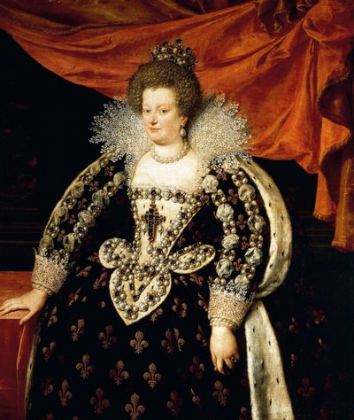 Full-length portrait of Maria de Medici by Frans II Pourbus