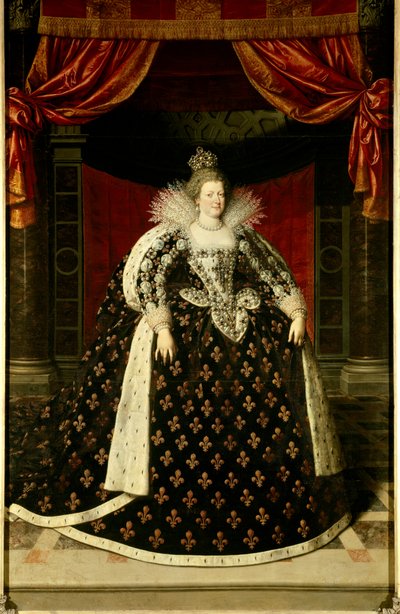 Portrait of Marie de Medicis (1573-1642) Queen of France by Frans II Pourbus