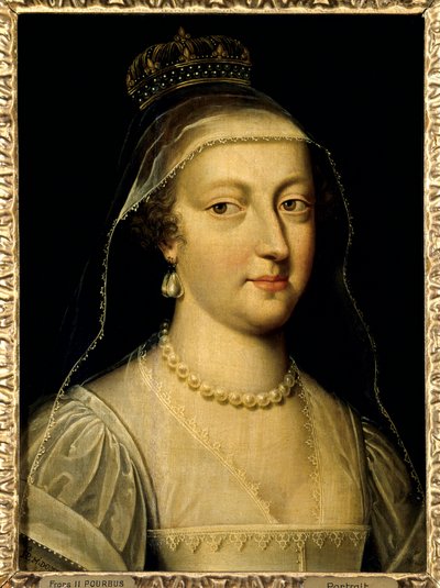 Portrait of Anne of Austria, Queen of France by Frans Pourbus the Younger by Frans II Pourbus