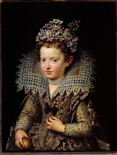 Portrait of Eleonora Gonzaga, Princess of Mantua, Child, circa 1605 by Frans II Pourbus