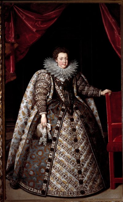 Portrait of Elisabeth of France (Elisabeth de Bourbon) by Frans II Pourbus