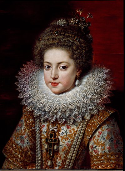 Portrait of Elisabeth of France (Elisabeth of Bourbon) by Frans II Pourbus