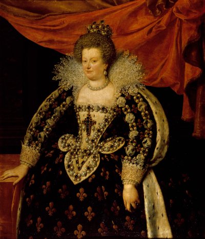 Portrait of Marie de Medicis (1573 - 1642) by Frans II Pourbus