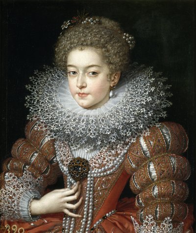 Portrait of Queen Elisabeth of France, Queen Consort of Spain by Frans II Pourbus