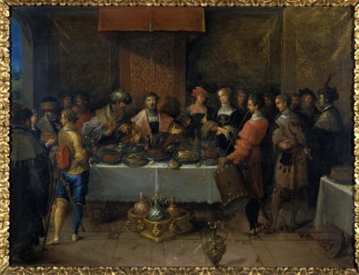 Damocles at the Table by Frans II the Younger Francken