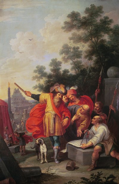 The Construction of the Tower of Babel, or Nimrod talking with Architects by Frans II the Younger Francken