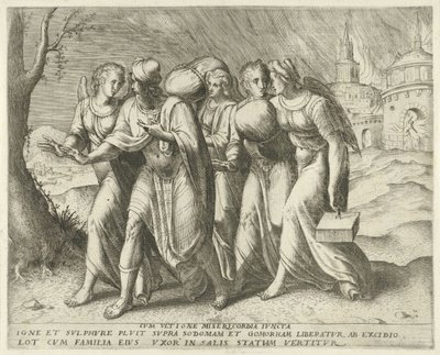 Lot Leaving Sodom (Cum ultione misericordia juncta, History of Lot) by Frans Menton