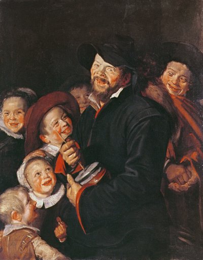 Man Amusing Children with a Rummel by Frans School of Hals
