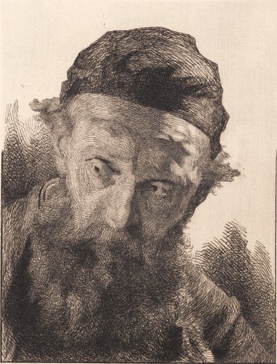 Old Bearded Man with Black Cap by Frans Schwartz