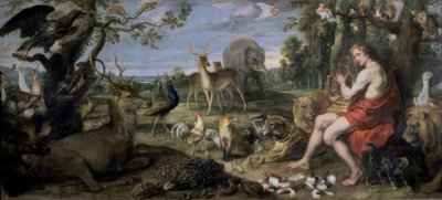 Orpheus and the Animals – 17th Century – Oil on Canvas – 195 × 432 cm – NP 1844 – Flemish Baroque by Frans Snyders or Snijders
