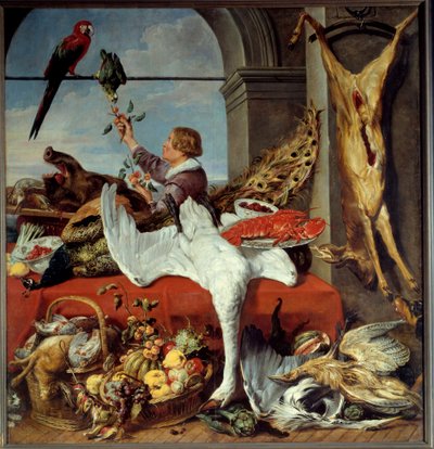 Interior of Offices Still Life of Game, Vegetables by Frans Snyders or Snijders