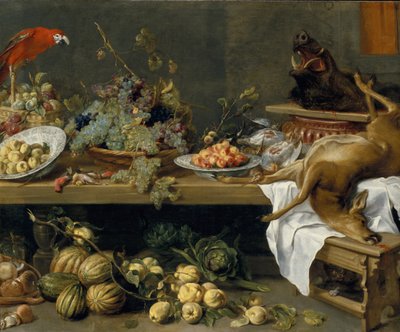 Still Life with Fruit, Vegetables and Dead Game by Frans Snyders or Snijders