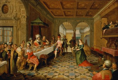 Salome Presenting the Head of St. John the Baptist to King Herod by Frans and Vries, Paul V. de Francken